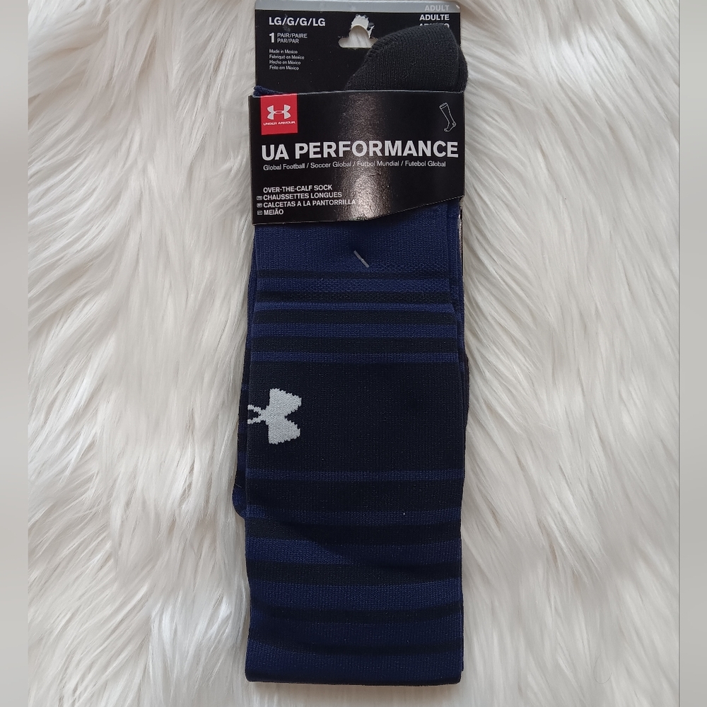 NWT Under Armour UA Performance Soccer Global  Over The Calf Sock Adult Size L